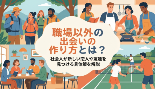 職場以外の出会いの作り方とは？社会人が新しい恋人や友達を見つける具体策を解説