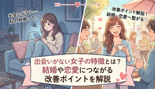 出会いがない女子の特徴とは？結婚や恋愛につながる改善ポイントを解説