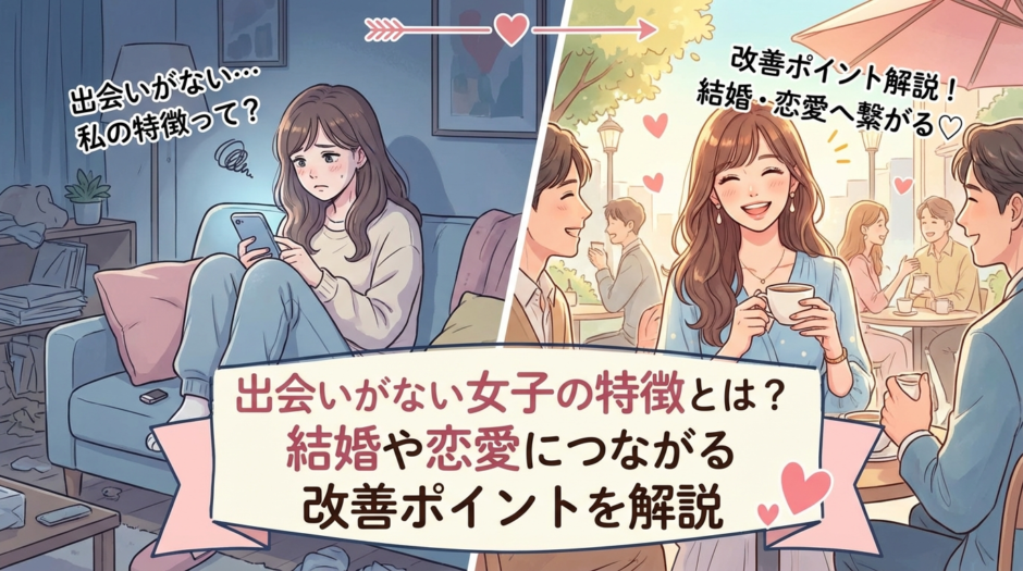 出会いがない女子の特徴とは？結婚や恋愛につながる改善ポイントを解説