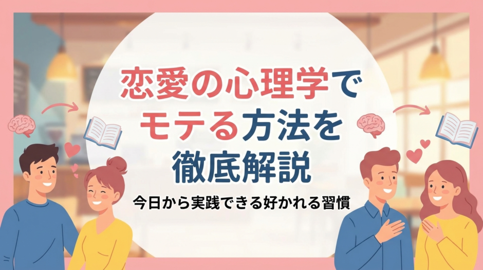 恋愛の心理学でモテる方法を徹底解説｜今日から実践できる好かれる習慣