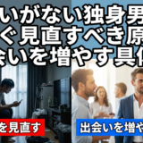 出会いがない独身男性が今すぐ見直すべき原因と出会いを増やす具体策
