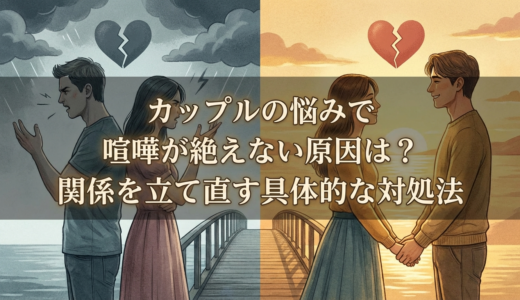 カップルの悩みで喧嘩が絶えない原因は？関係を立て直す具体的な対処法