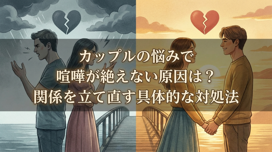 カップルの悩みで喧嘩が絶えない原因は？関係を立て直す具体的な対処法
