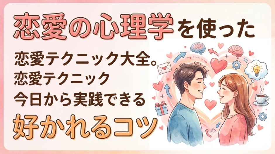 恋愛の心理学を使った恋愛テクニック大全。今日から実践できる好かれるコツ